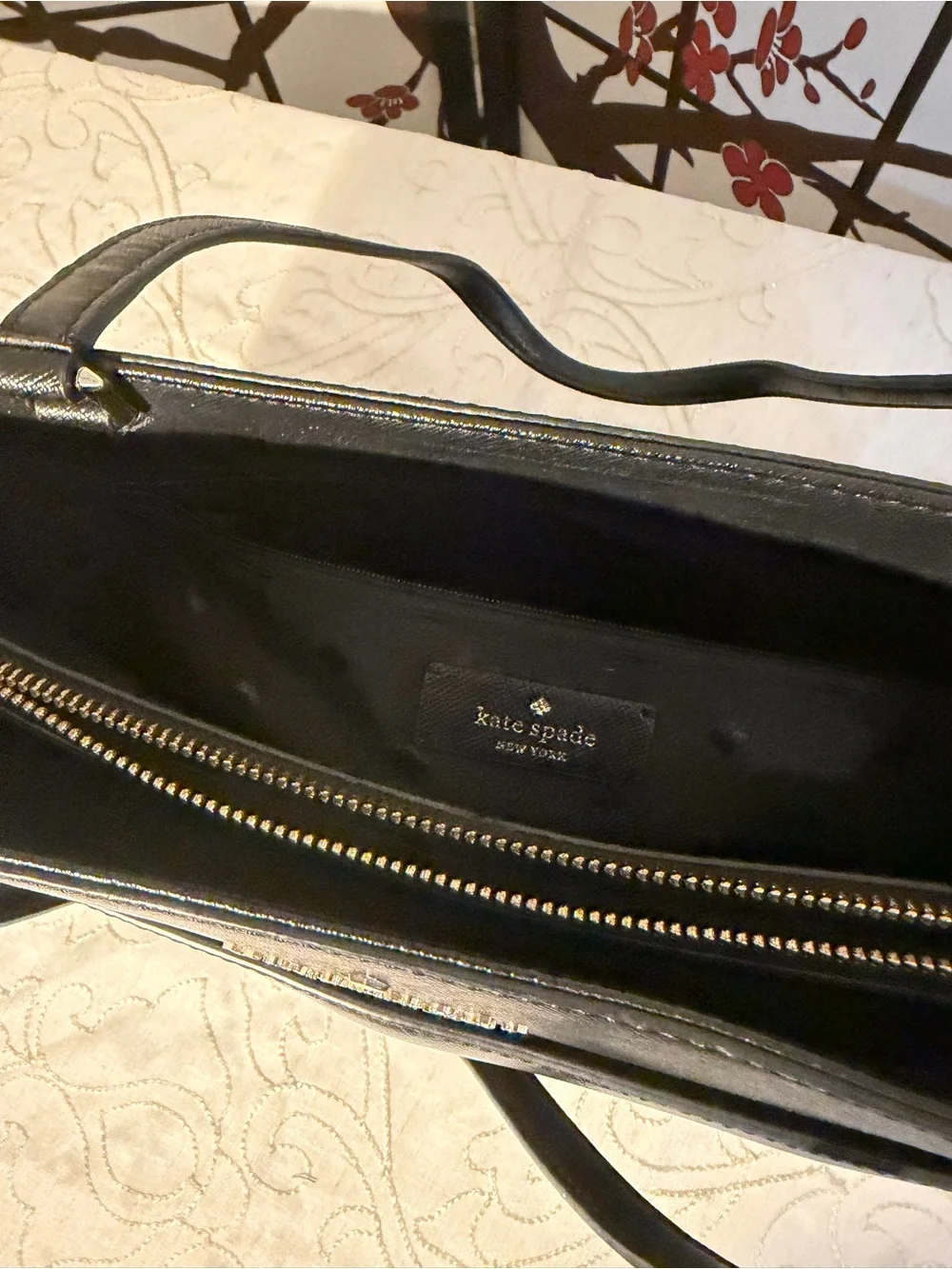 kate spade Black Saffiano Leather Tote